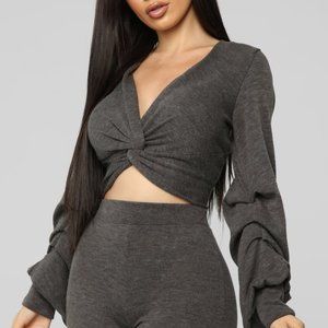 Fashion Nova My Twisted Ways Top & Pant Set